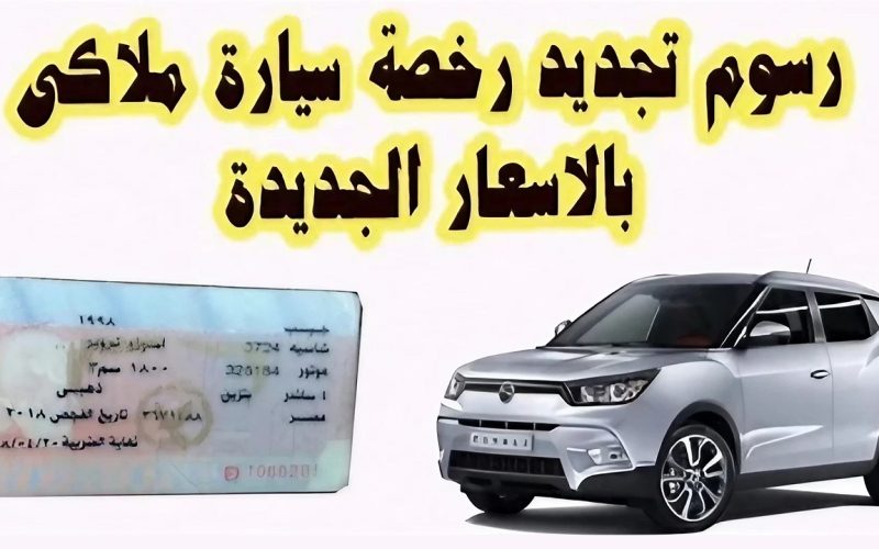 “تتراوح بين 675 إلى 9000 جنيه” رسوم تجديد رخصة سيارة ملاكي لمدة 3 سنوات في مصر